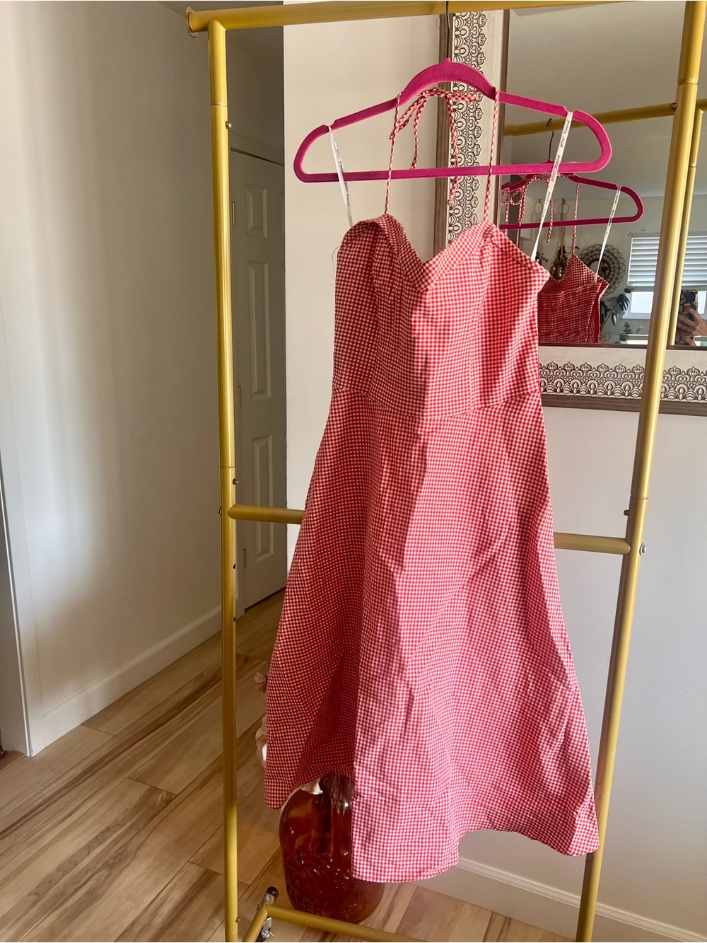 Vintage Betsey Johnson Red Gingham Dress